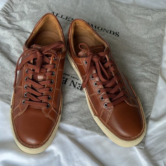 Allen Edmonds Brown Porter City Derby Lace-up Sneaker Size 8.5 Genuine Leather - Picture 17 of 17